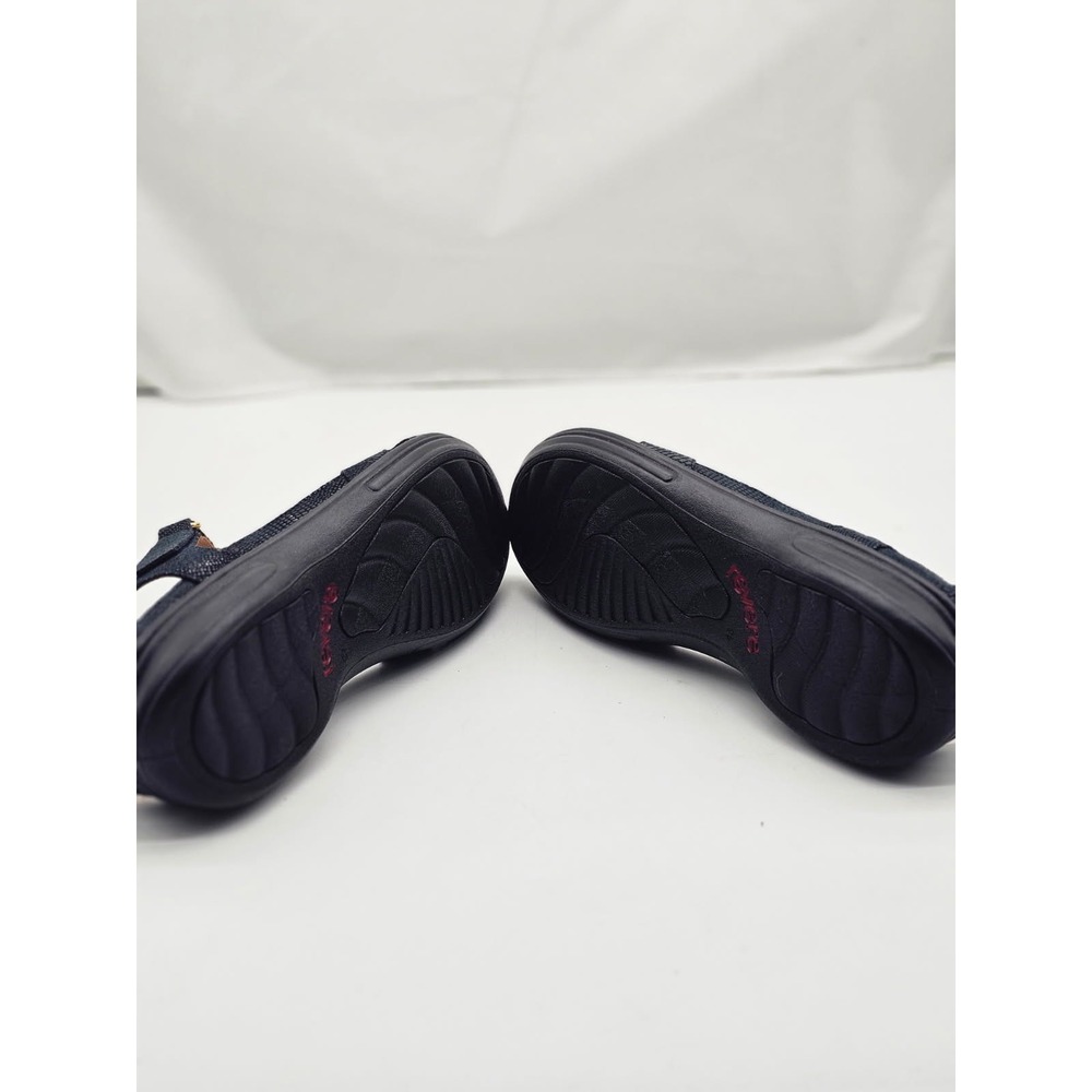 Revere Portofino Sandals Women 12W Navy Lizard Comfort Orthotic Straps - Picture 9 of 11